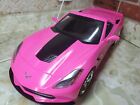 New Bright 1:8 Scale R/C C7 Pink Corvette Convertible. RARE! CAR ONLY