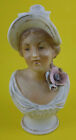 Antique Vintage Miniature Lady Face Head Vase Estate Piece Statue