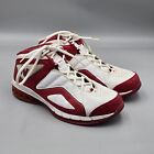 New Balance Mens Size 11.5 D 904 Zip Red White Leather Basketball Sneakers Shoes