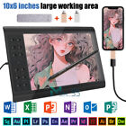 10x6 inch Digital Drawing Tablet HD Screen Graphics tablet with Battery-free Pen