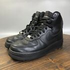 Nike Air Force 1 High Womens Size 8 Black Leather Athletic Shoes Sneakers
