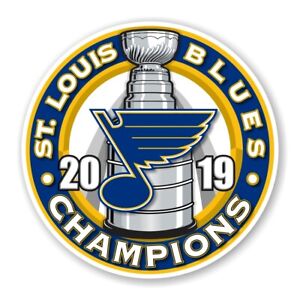 St Louis Blues 2019 Champions Round Precision Cut Decal / Sticker