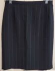 Black Pin Striped Pencil Skirt Size 12P 28W 20L