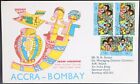 Mayfairstamps Ghana 1974 Accra Bombay First Flight to India Cover aaj_64643