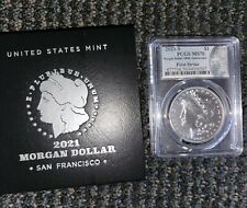 2021 S Morgan Silver Dollar  San Francisco First Strike Label PCGS MS-70