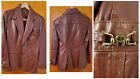 Vintage Etienne Aigner Leather Blazer Jacket 1970s 1980s Oxblood burgundy Sz 16