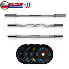 4Ft/5Ft/7.2Ft  IFAST Olympic Barbell Bar Plates Solid Iron Fitness Weightlifting