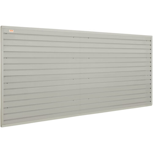 VEVOR Slatwall Panels Garage Storage Panel Organizer 1' H x 4' W Gray Set of 8