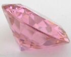 8MM 3.06CT AAAAA Natural Pale Pink Zircon Diamonds Round Cut VVS Loose Gem