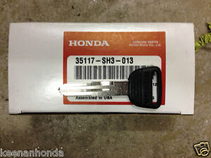 Genuine OEM Honda Civic Key Blank  (For: Honda)