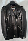 Size S/M ❤️ Dolce & Gabbana Women's Black Leather Biker Moto Riding Jacket ITALY