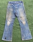 VTG 70s Levi’s Big E Orange Tab Bell Bottom Jeans Men’s 32x29 Distressed