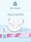 Adult Disposable Brief Diapers Unisex, High Absorbency Size Large, 10/pk