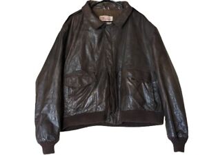 Vintage Excelled  Genuine Leather Quilted Lined Jacket Size 56 (2XL)