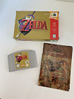 Legend of Zelda Ocarina of Time Nintendo 64, 1998  Cartridge, box, manual