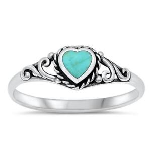 Heart Promise Ring New .925 Sterling Silver Bali Filigree Band