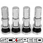 4 PC POLISHED ALUMINUM VALVE STEMS WITH CAPS FOR TIRE/WHEEL/RIM/CAR/TRUCK/SUV C (For: Chevrolet S10)