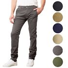 Mens Chino Pants Jeans Cotton Stretch Slim Fit Straight Leg 5 Pocket Washed NWT