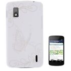 Protective Case Hardcover Motif Butterfly Frame Design for Phone Lg Nexus 4 E960