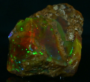Multi Fire Opal Rough 70.30 Carat Natural Ethiopian Opal Raw Welo Opal Gemstone