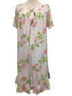 Vintage Nylon Lace Peignoir Nightgown & Robe Set Lingerie USA 2 Pc