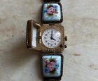 USSR Enameled Hand Painted Woman Watch 