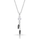 Montana Silversmiths 'LOVE & DESIRE' NECKLACE w/ stone dangling feathers chain
