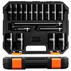 1/2 Inch Drive Deep Impact Socket Set, 17-Pcs SAE Sizes (3/8 In to 1-1/4 In)
