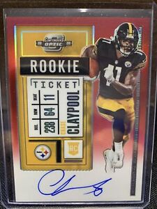 2020 Panini Contenders Optic Chase Claypool Red Rookie Ticket Auto 145/199