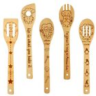 New Listing5Pcs Carved Gnome Chef Wooden Cooking Spoons Kit, Cute Engraved Bamboo Wood U...