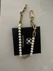 Vitaly Iridescent Synthetic Pearls With Stainless Steel Ball Chain, Gold