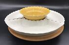 Vintage CALIFORNIA USA L56 POTTERY LAZY SUSAN Serving Trays Dishes Sunflower