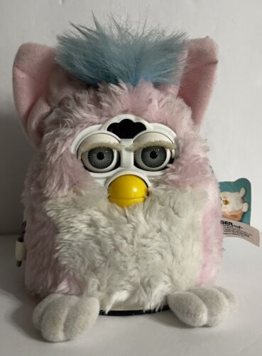 Vintage 1999 Furby Babies Pink White Blue Furby Baby Tiger 70-940 *NOT WORKING*