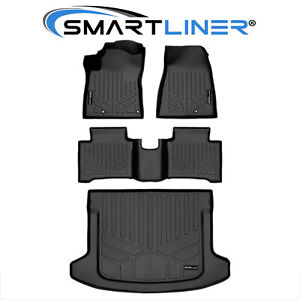 SMARTLINER Custom Fit Floor Mats 2 Rows & Cargo Liner Black 2023-2024 Kia Niro