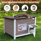 Outdoor Cat House w/ Cover Weatherproof 100% Insulated Cat House Feral Shelter