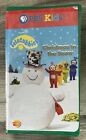 Teletubbies Christmas in the Snow (VHS, 2000, 2-Tape Set) BIG Green Clamshell VG
