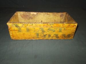 Vintage Yeast Foam Wood Crate w/ Dovetail Corners