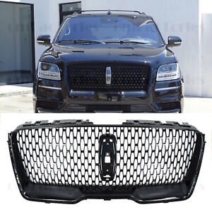 Fit Lincoln Navigator 2018-2021 Front Upper Grille Sport Gloss Black  (For: 2018 Lincoln)