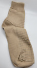 NWOT VTG 90s New Old Stock Hanes Her Way Tan Beige Waffle Knit Stripe Sock