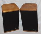 Set of 2 Advent Mini Advent Bookshelf Indoor Outdoor Wooden Vintage Speakers