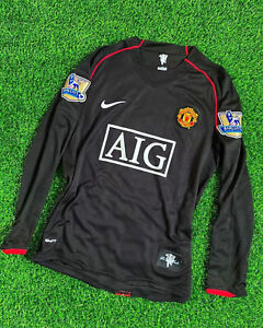 Ronaldo Manchester United Jersey 2008 Black Long sleeve Away Jersey *NEW* All SZ