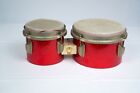 Vintage Ludwig USA Red Sparkle Bongo Drums ~ Very Rare! Original! No Restoration