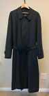 Vintage Vito Rufolo Uomo Couture Mens Black Trench Coat Zip Out Liner Sz 44 Reg