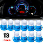 10pcs Blue T3 Neo Wedge LED Instrument Cluster Dash Panel Climate Light Bulbs