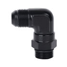 LokoCar 10AN Flare to 10AN ORB Male 90 Degree Fuel Rail Adapter Fitting Black