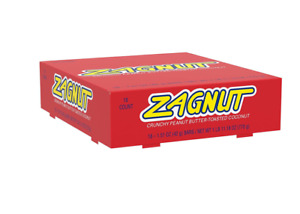 ZAGNUT Crunchy Peanut Butter with Toasted Coconut Candy,  1.51 oz Bar (18 Count)