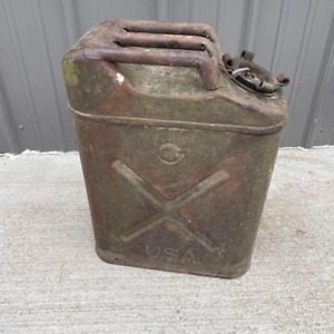 US Army Post WW2 1949 Jerry Can Water Can FLIP TOP VEHICLE NESCO Jeep HN