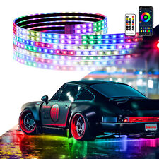 New Listing4PCS RGB LED Underglow Lights Neon Accent Strip Chasing Light Car Exterior Kit