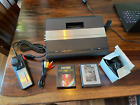 Atari 7800 Console Composite mod, Controller, Power Supply, and 2 games - cracks
