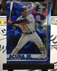2019 Topps Chrome #117 Ronald Acuña Jr. Blue Wave Refractor /75 EX-MT / NM